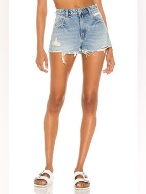 ROLLA’s Duster High Rise Short in Sylvie Blue - 100% Cotton